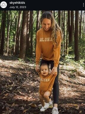 Skye Hi Mama And Me Aloha Sweatshirt In Sunset